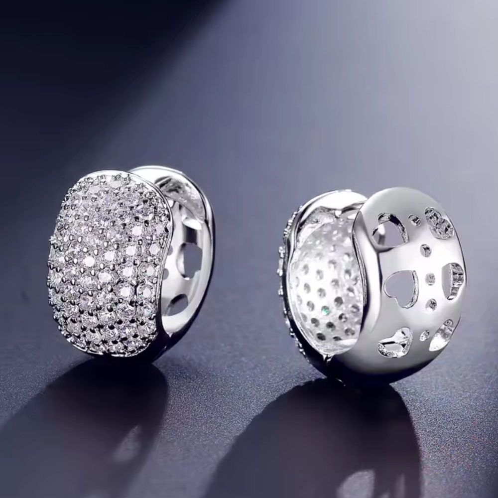 Sliver diamond earrings